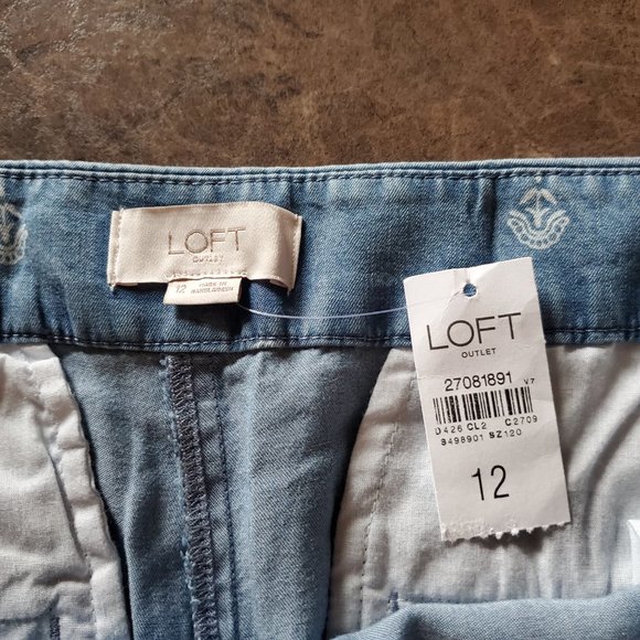 Blue Patterned Women's Pants - Picture 4 of 11